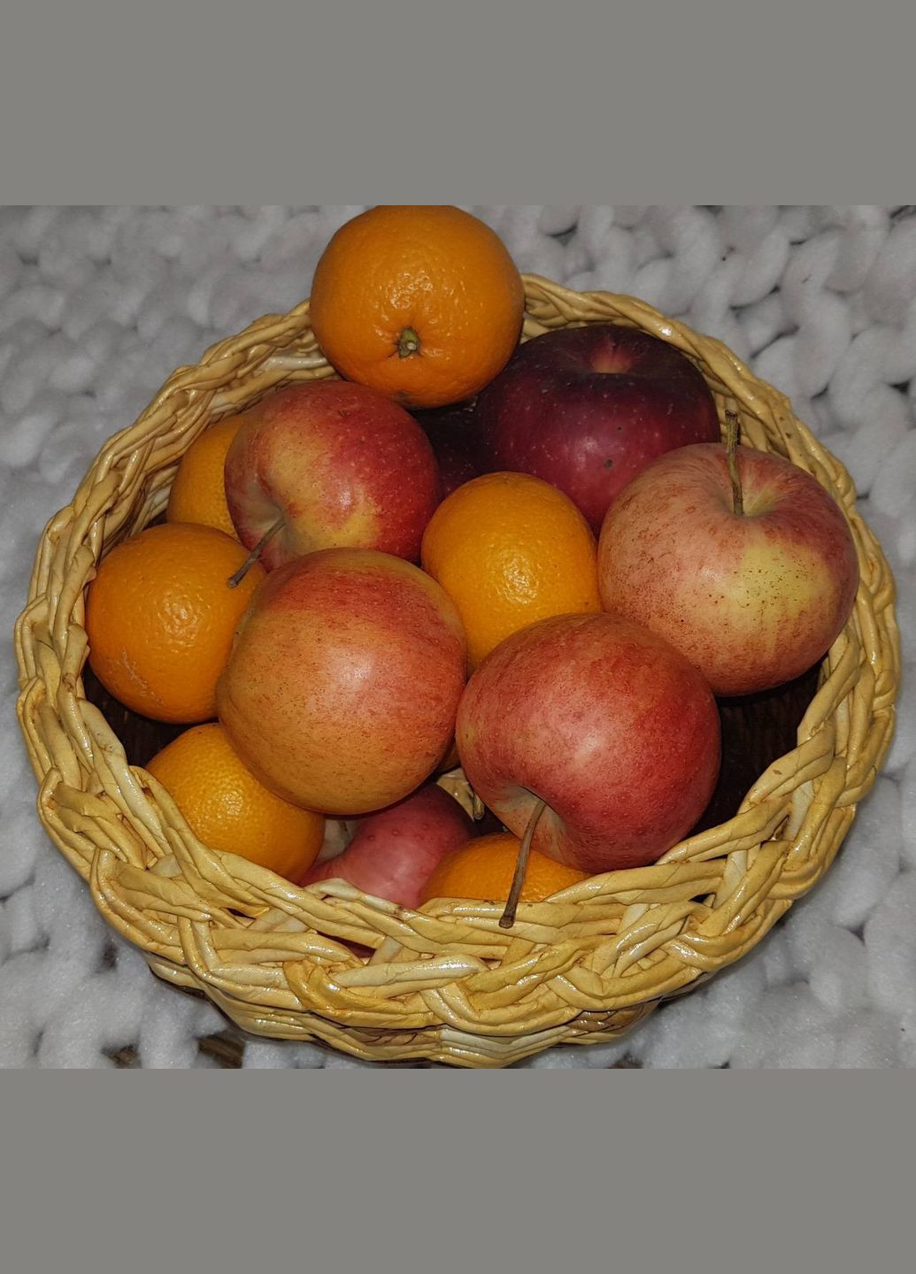 Корзинка декоративная для сервировки или хранения ручной работы, круглая No Brand (315638176)