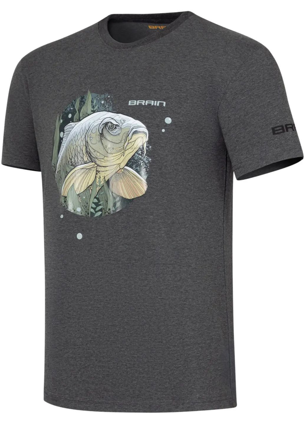 Комбинированная футболка grumpycarp dark grey melange Brain