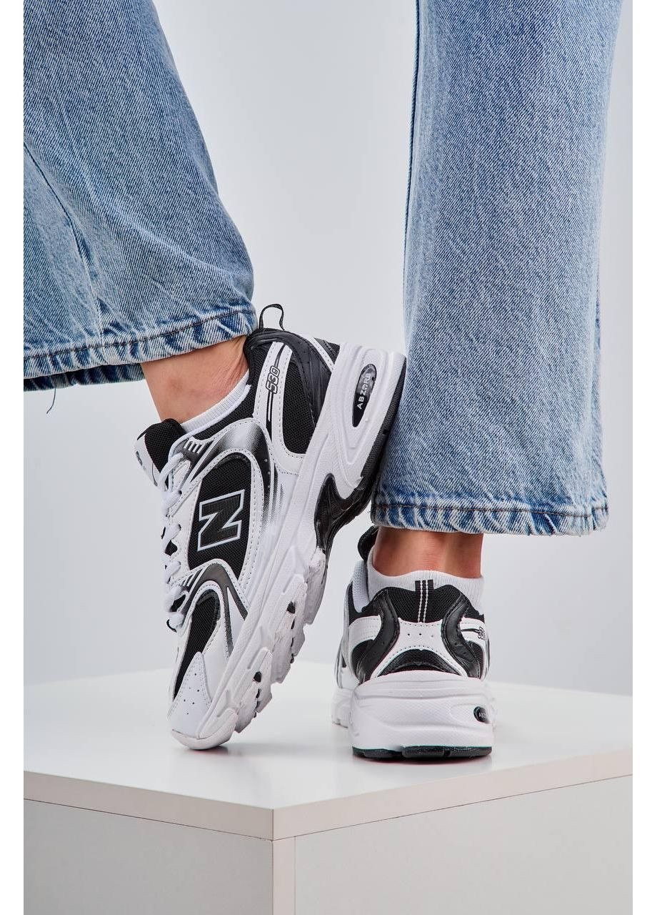 КРОСІВКИ ЖІНОЧІ NEW BALANCE 530 WHITE BLACK V2 PREMIUM НЬЮ БЕЛАНС 530 No Brand чорні демісезони (367174776)