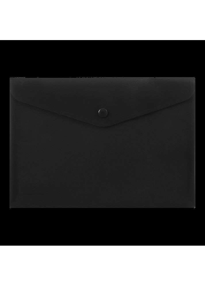 Папка-конверт, на кнопці, А4, матовий пластик, чорна (BM.3925-01) Buromax (360714915)