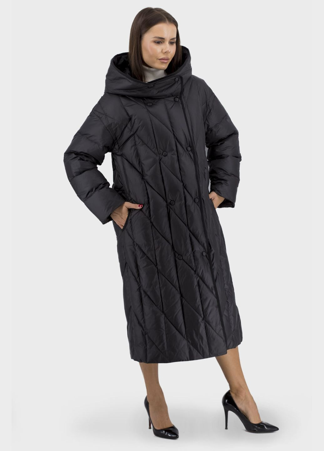 Чорний демісезонний Пуховик Basic