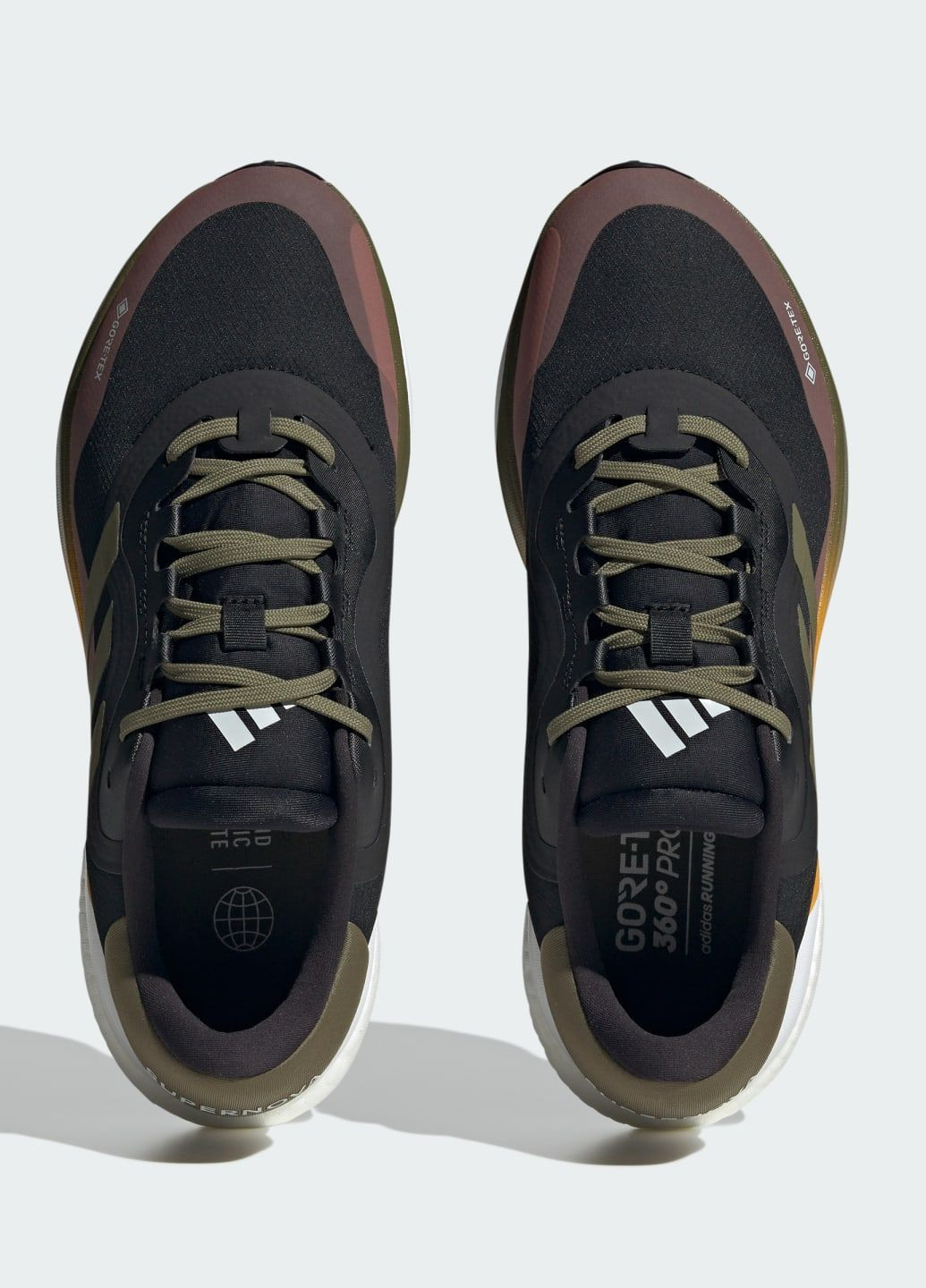Черные всесезонные беговые кроссовки supernova 3 gtx adidas