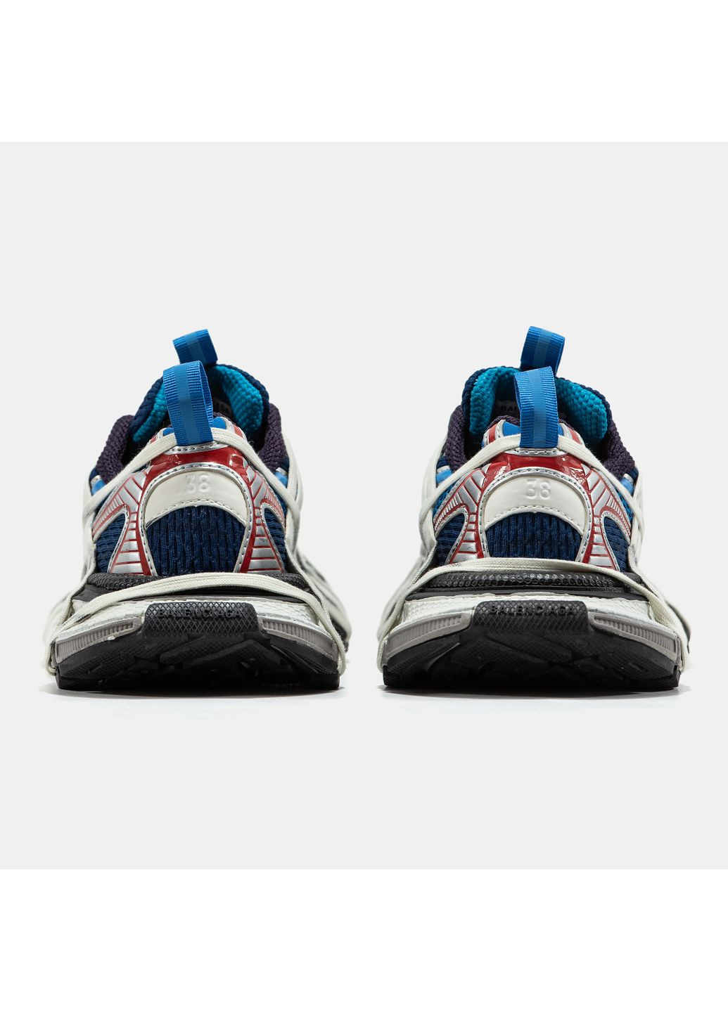 Кросівки жіночі Balenciaga 3XL Extreme Lace Black Blue Red | Баленсіага 3ХЛ Екстрім чорні No Brand чорні демісезони (367115302)