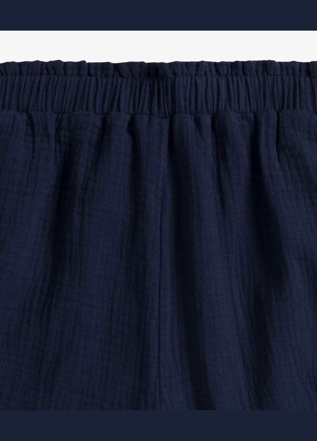 Синяя всесезон женская муслиновая пижама рубашка + шорты Atlantic