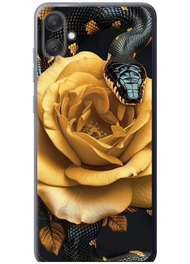 Силиконовый чехол 'Black snake and golden rose' для Endorphone Samsung Galaxy A05 (286762805)