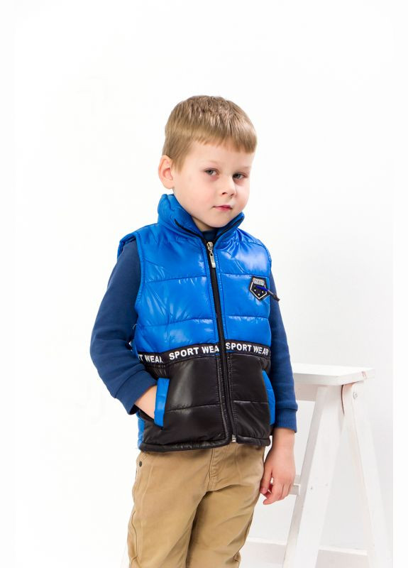 Голубой демисезонный жилетка для мальчика (демисезон) (p-9663) Носи своє