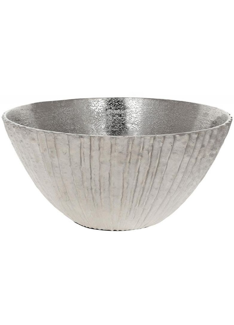 Декоративное блюдо (фруктовница) "Estet" 32х15см, металл, серебро Bona (372171720)