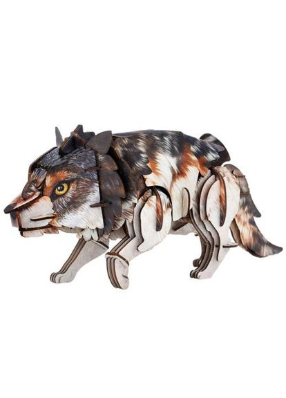 Трехмерная головоломка-конструктор серии Дикие животные "Серый волк" Cubic Fun (371683716)