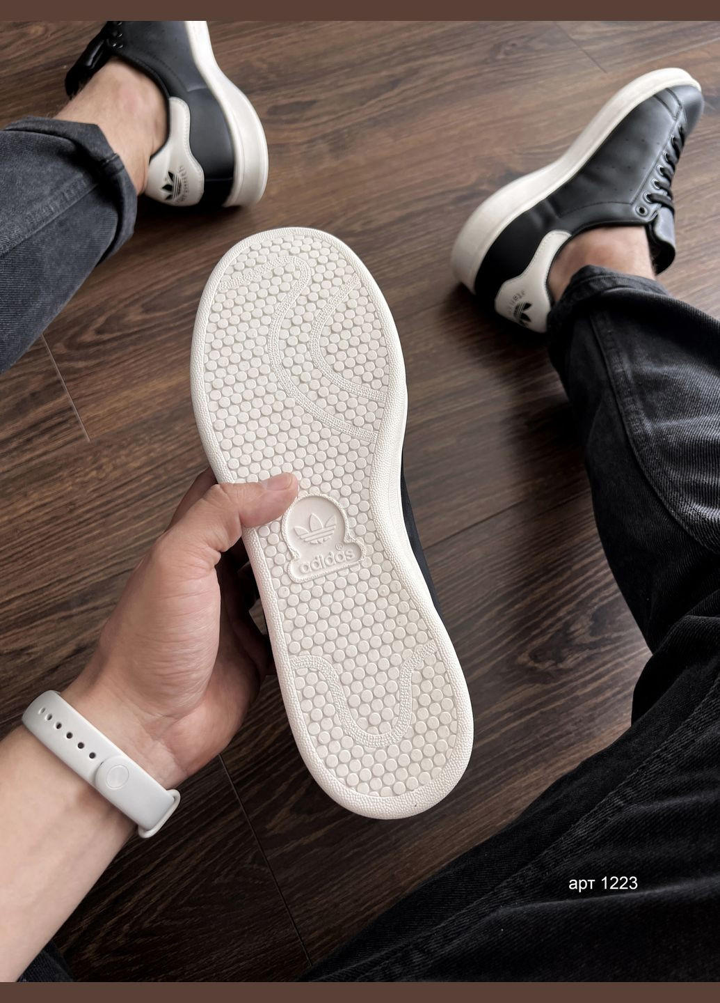 Чорні кеди чоловічі adidas Stan Smith