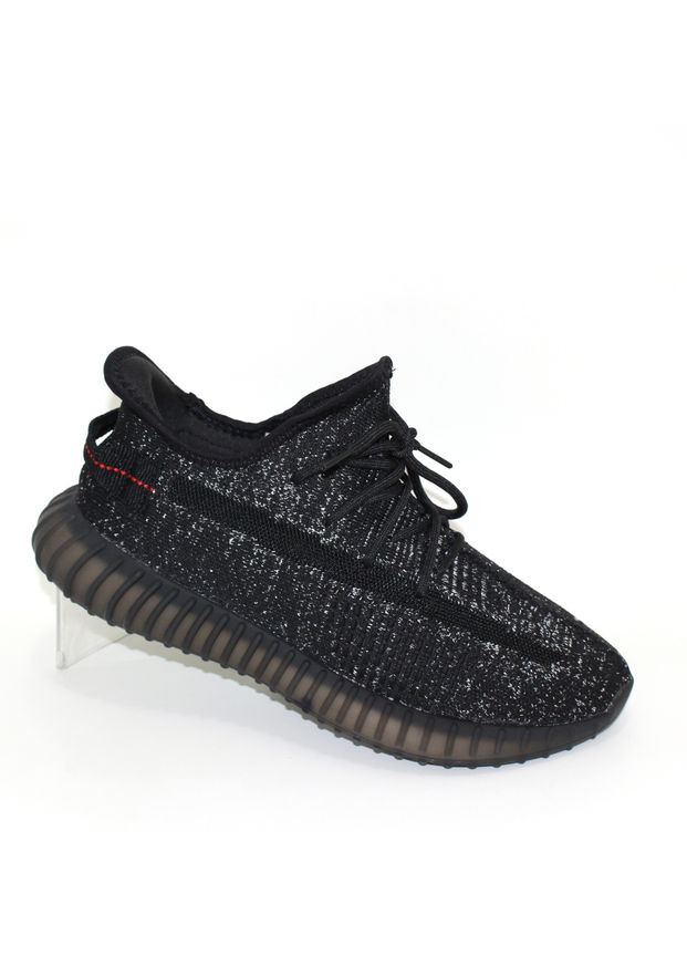 Стильные молодежные текстильные кроссовки на силиконовой бустерной подошве Fashion чёрные (350888320)