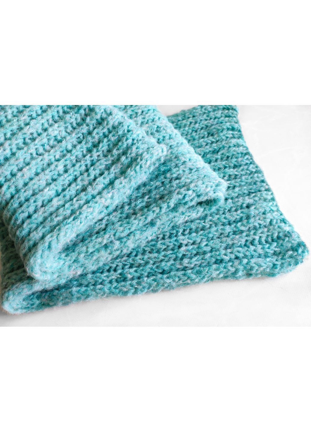 В'язаний шарф ручної роботи кольору фуксії з мериносу No Brand (368787128)