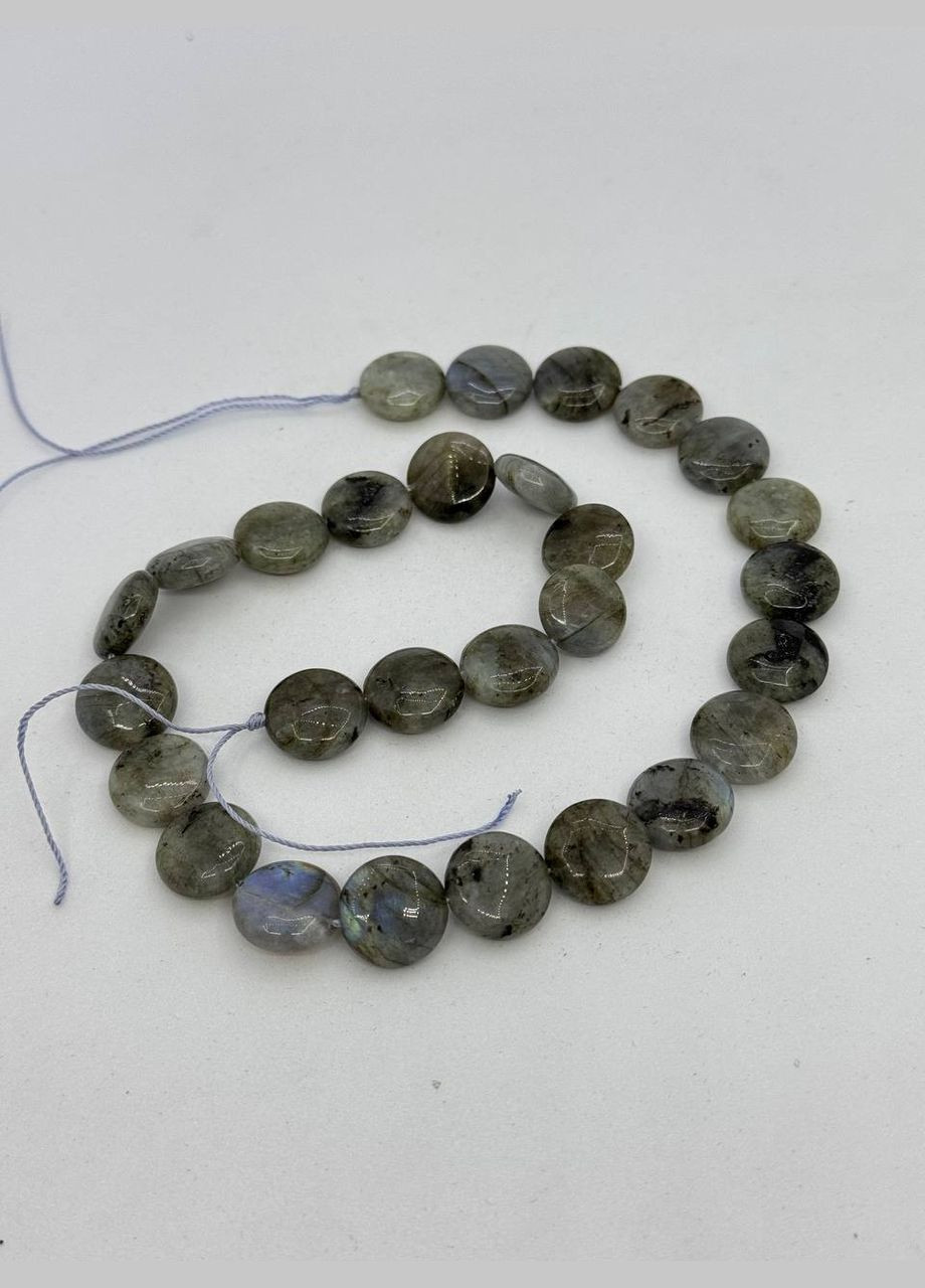 Лабрадорит на натці без застібки 40 см Сірий No Brand (335249209)