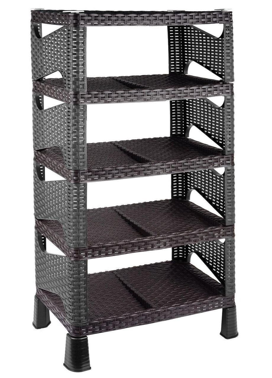 Етажерка для взуття 30*52*96 см (0733 Роттанг Гелакси BLACK) Violet House (316649841)