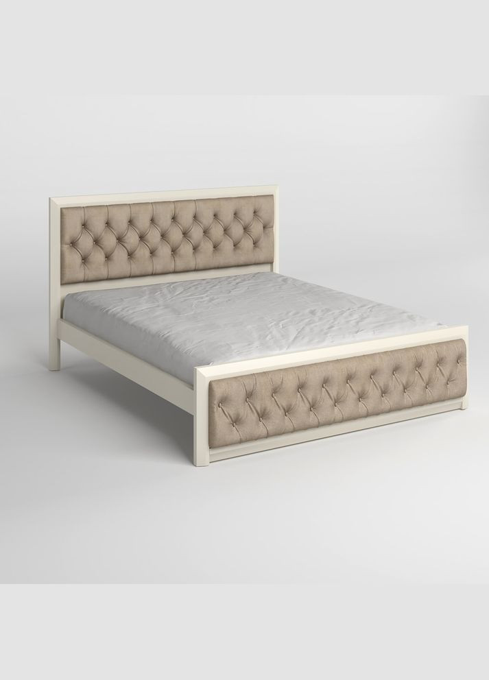 Односпальная деревянная кровать Барселона Б3 (S0505Y30R)/Аляска 23 (Бежевый) 80х190 см (MBG-12720) Mebigrand (366086215)