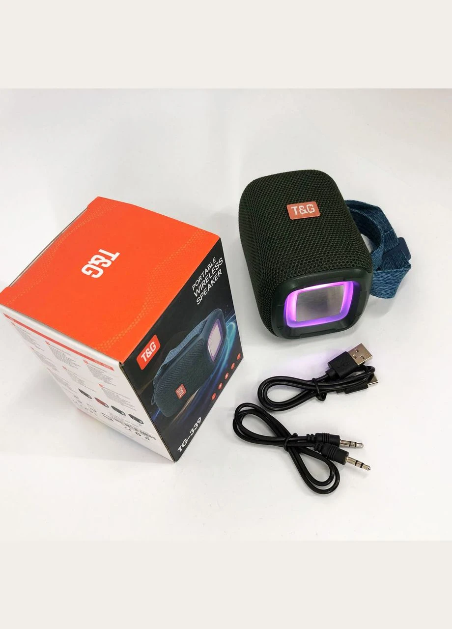 Bluetooth колонка з різнокольоровим підсвічуванням TG339, Bluetooth колонка світлодіодна YE-42 No Brand (396105973)