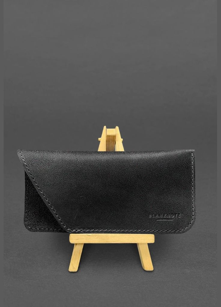 Кожаный чехол для очков Черный Краст (A-027709) BlankNote (330144447)