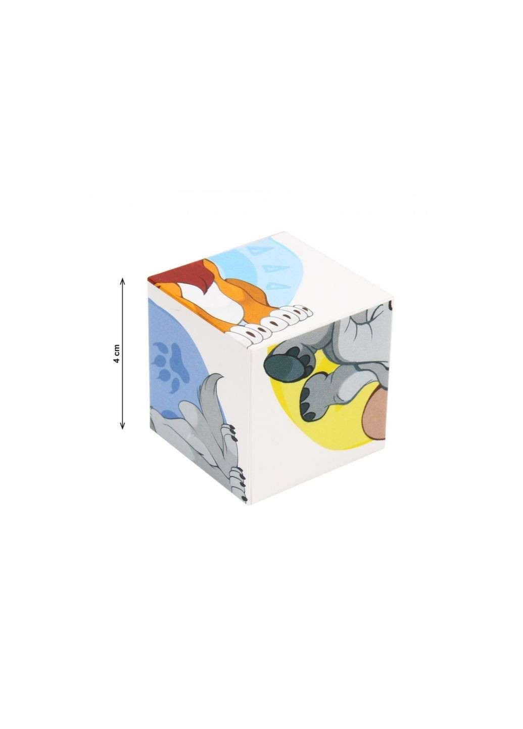 Дитячи ігрові Кубики-пазли Дикі тварини на 4 елементи Білий (46950884) ТехноК (371191506)