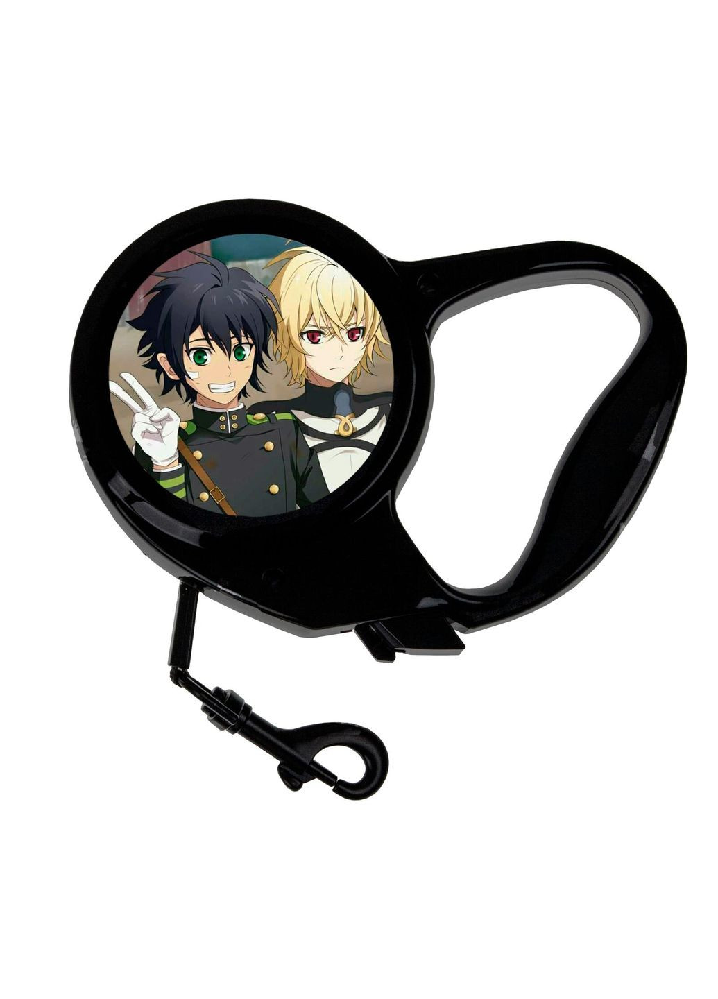 Повідець-рулетка для тварин із принтом Аніме Останній серафим #0004 3 м чорний No Brand (309157133)