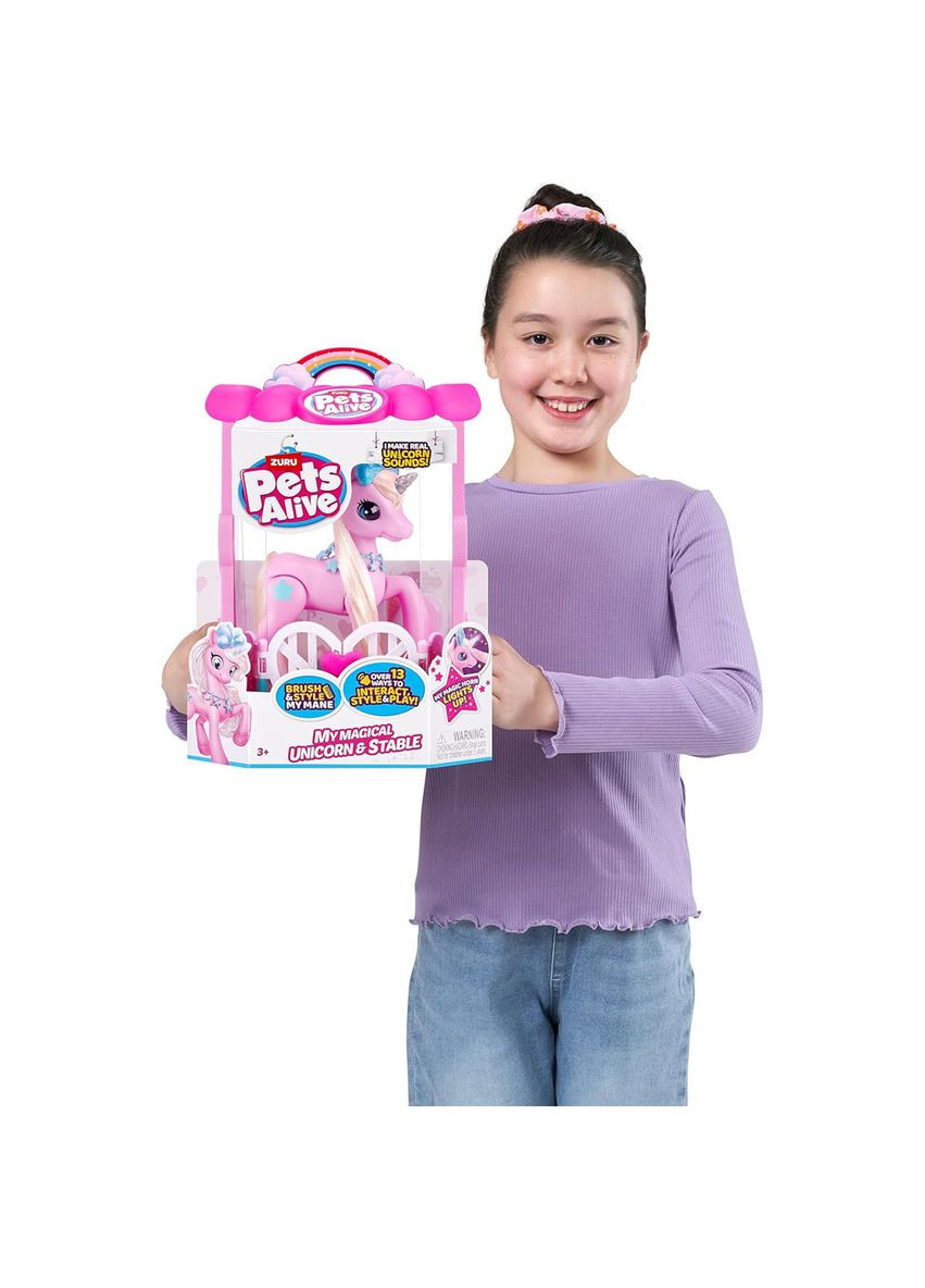 Інтерактивний ігровий набір Pets Alive — Чарівний єдиноріг у будиночку Pets & Robo Alive (342123207)
