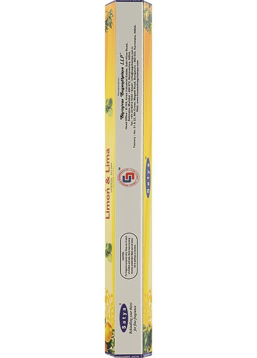 Аромат "Лайм и лимон" Lime & Lemon Incense 20шт (1063662-31161829) Satya (368657871)