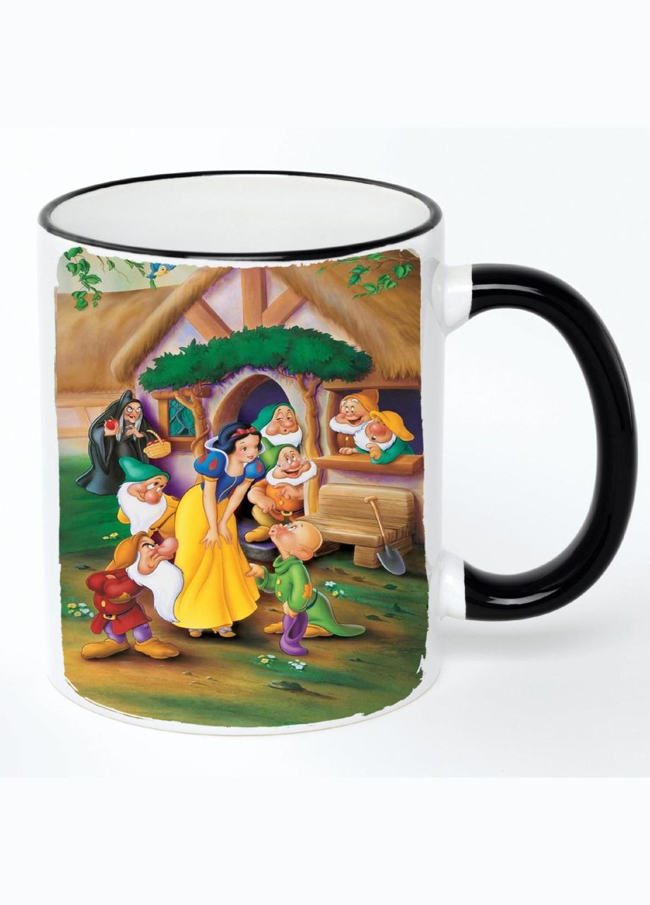 Чашка з дитячим малюнком (кухоль, кружка) #0049 Біла з чорною ручкою 330 мл No Brand (322713199)