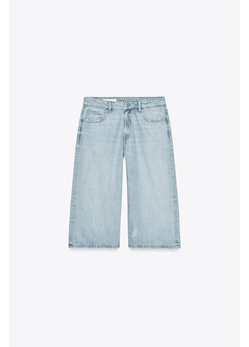 Джинсовые шорты trf с низкой посадкой Zara (354816942)