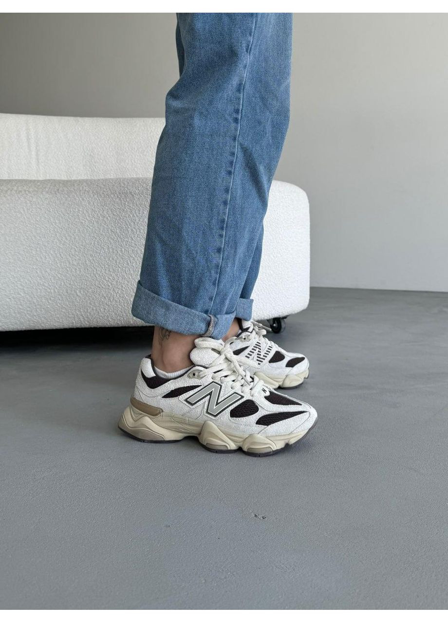 Бежевые демисезонные кроссовки мужские new balance 9060 beige brown нью беланс 9060 No Brand