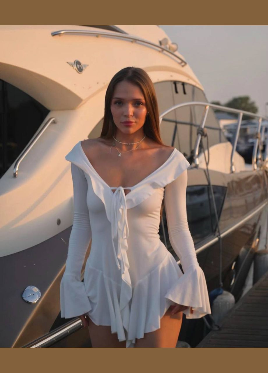 Білий коктейльна, повсякденний, кежуал, джинсова, вечірня сукня жіноча Україна однотонна