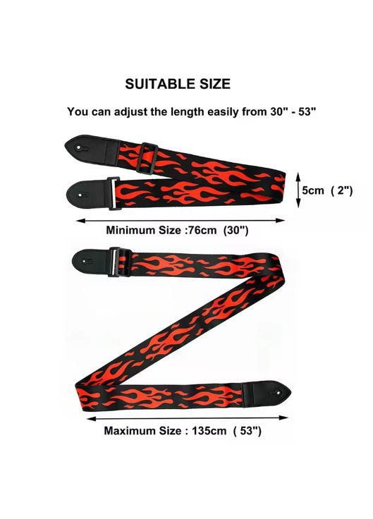 Ремінь для гітари, регульований затискач гітарний ремінь із тримачем для медіаторів + 5 медіаторів No Brand (334305880)