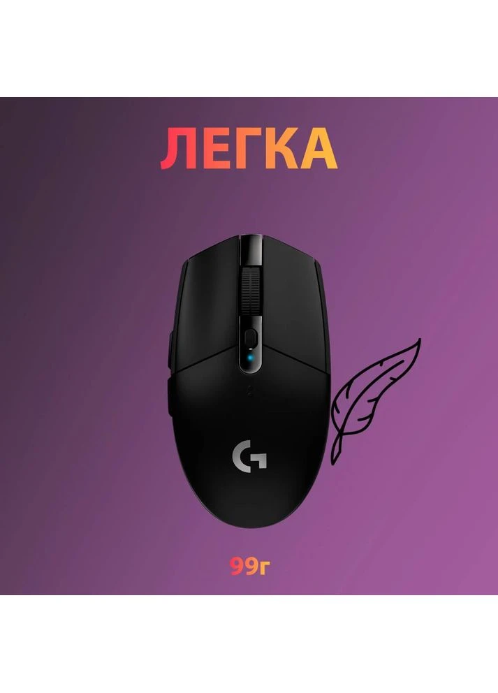 Миша Wireless Gaming Mouse G305 Black (910-005282) Logitech (306527910)