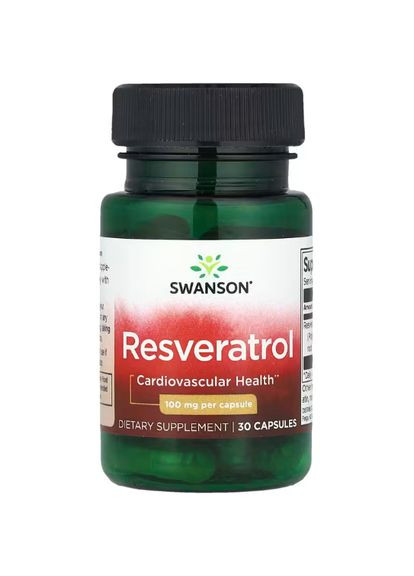 Ресвератрол Resveratrol 100 мг 30 капс Swanson (351863357)