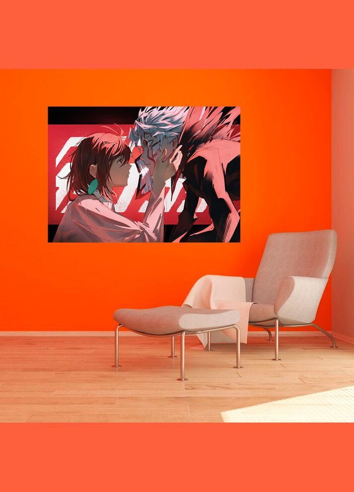 Плакат- на стіну з оригінальним принтом аніме-манги Dandadan Дандадан "Okarun Окарун, Ayase Momo Аясе" А0 Кавун постер (316210355)