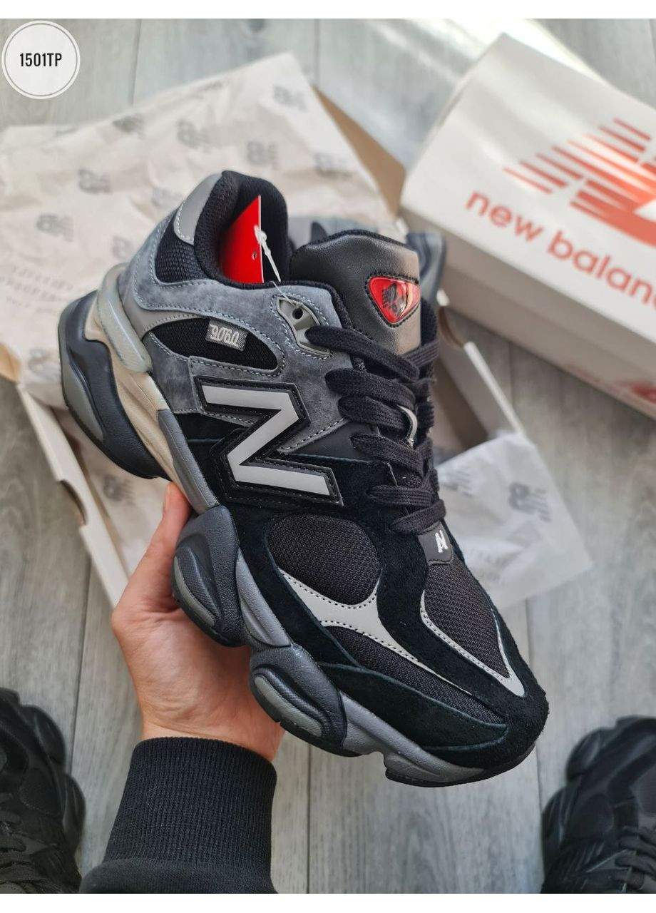 Черные демисезонные кроссовки мужские new balance 9060gray / black нью беланс 9060 No Brand