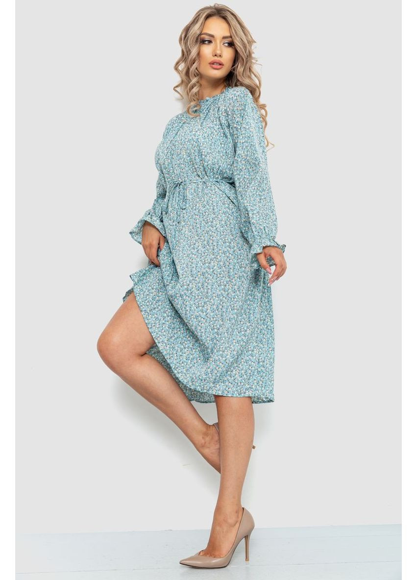 Светло-бирюзовое платье свободного кроя шифоновое,, 204r701 Ager