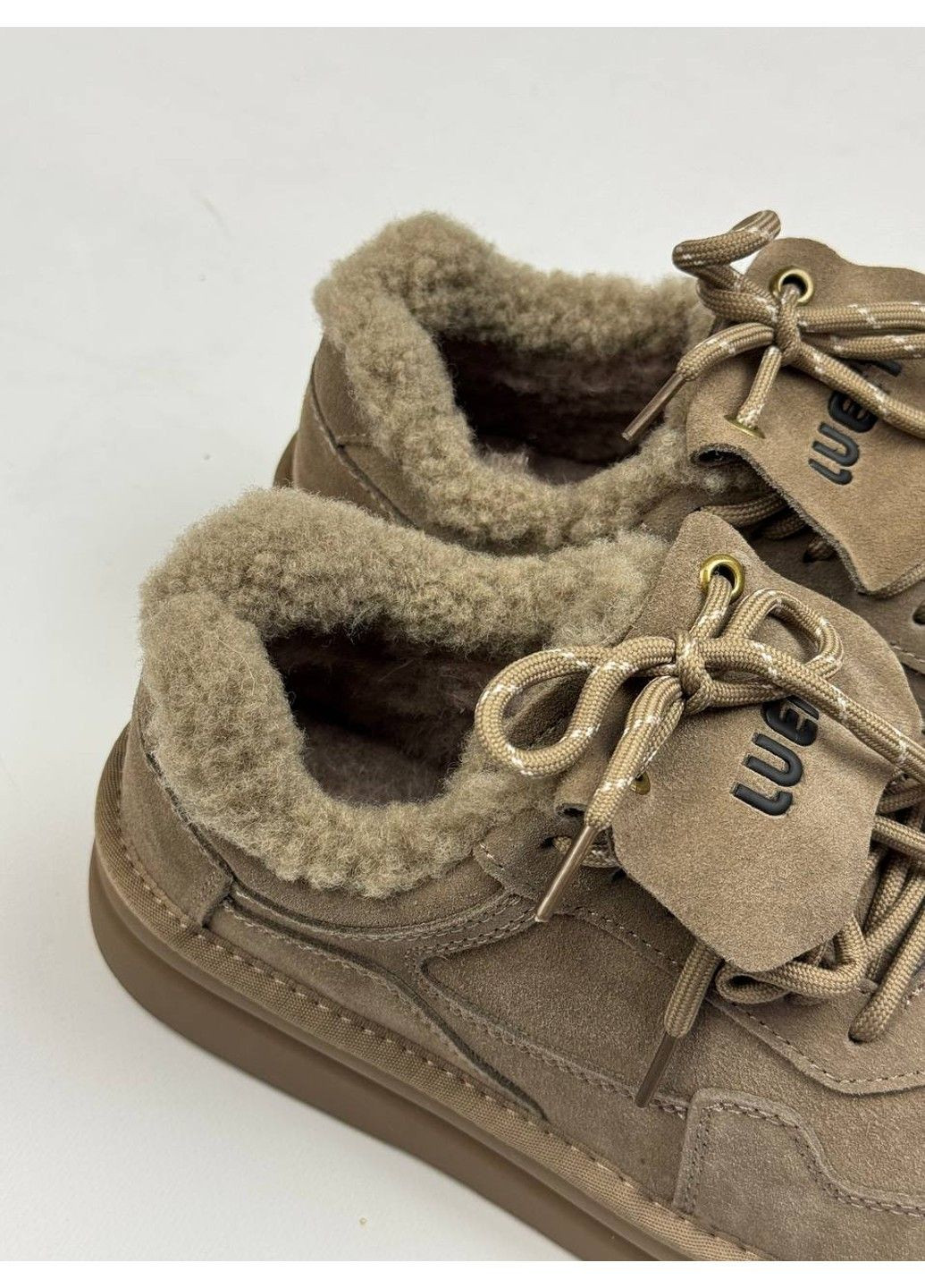 561 Кросівки Зимові Замшеві Бежеві утеплені Hengji бежеві зими (372384850)