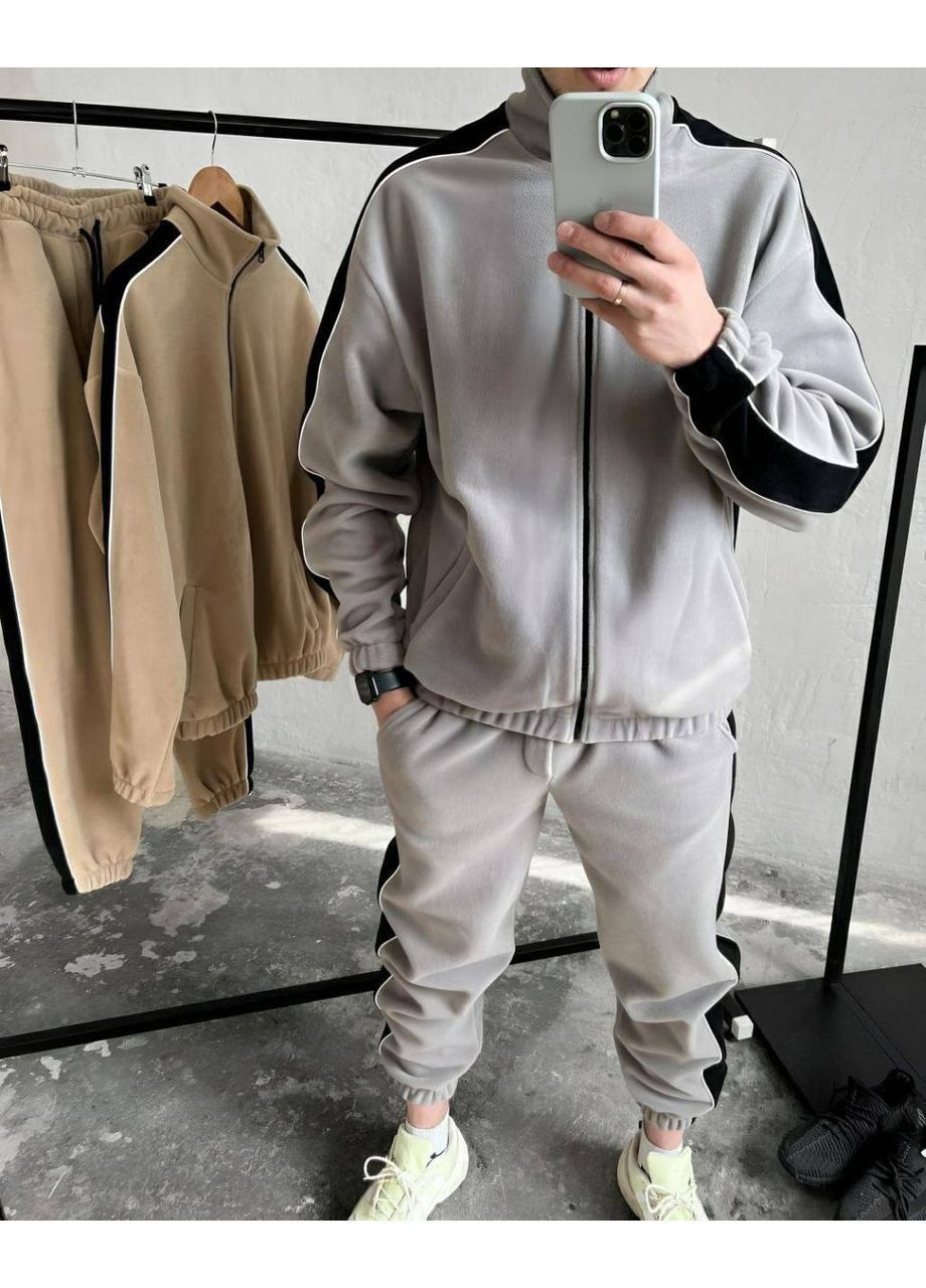 Чоловічий спортивний костюм з контрастними вставками No Brand (369544059)