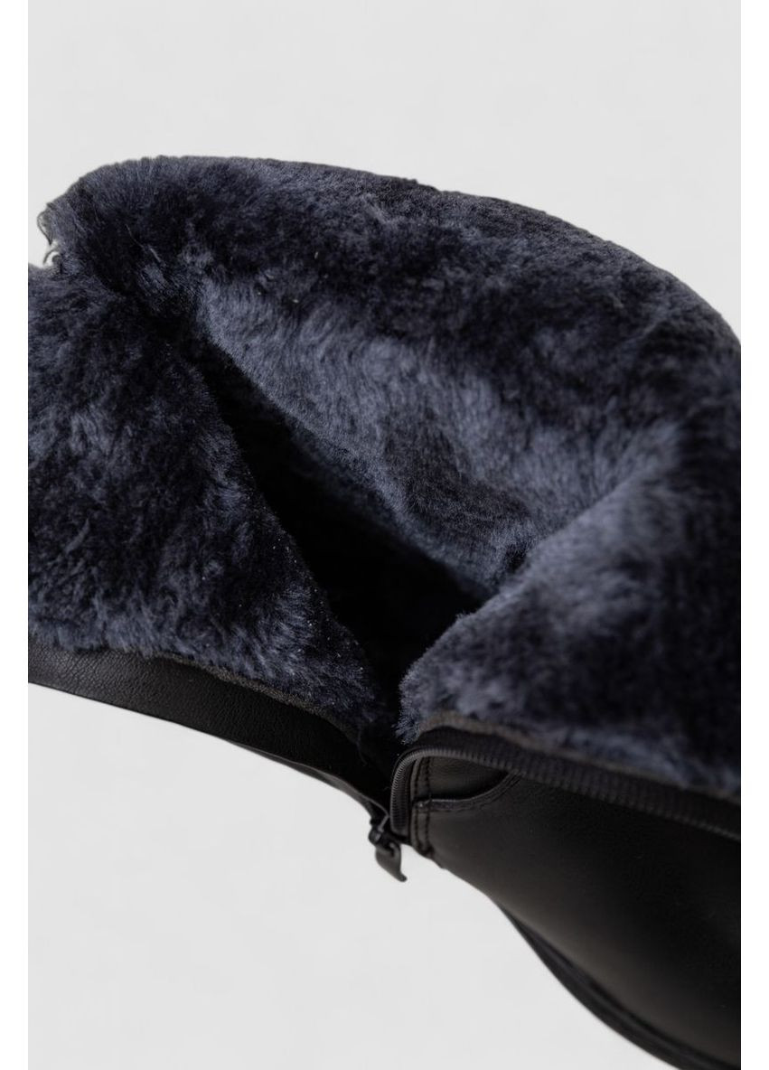 Чорні чоботи жіночі зимові на хутрі, колір чорний, 243ry203 Ager