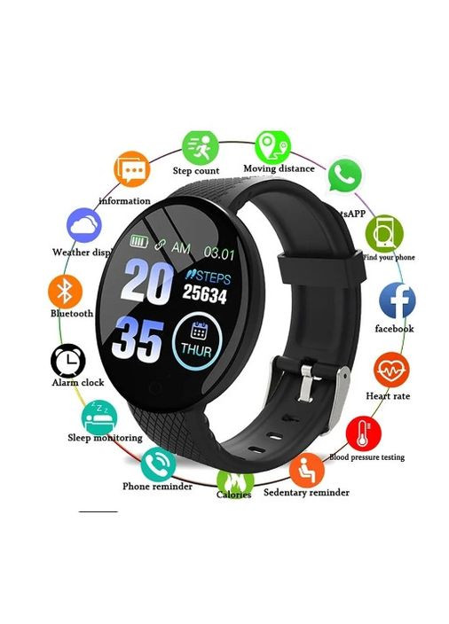 Фітнес-браслет D18 Смарт часs пульсометр артеріальний тиск монітор-проходу розумний годинник XJXN (297707718)