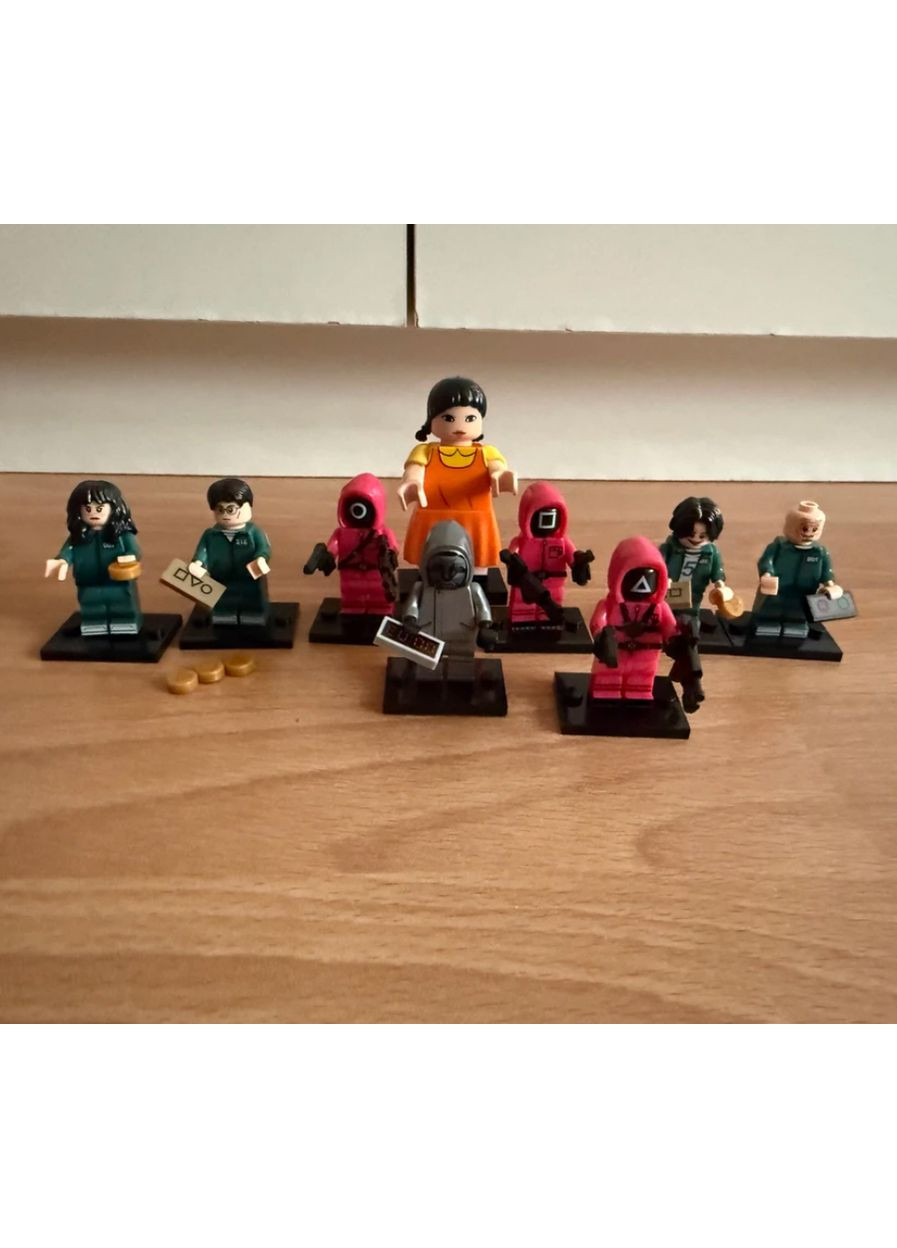 Дитячий конструктор Squid Game герої набір фігурок персонажів Гра в кальмара сумісний із лего для дітей іграшка ProDobro (367091442)