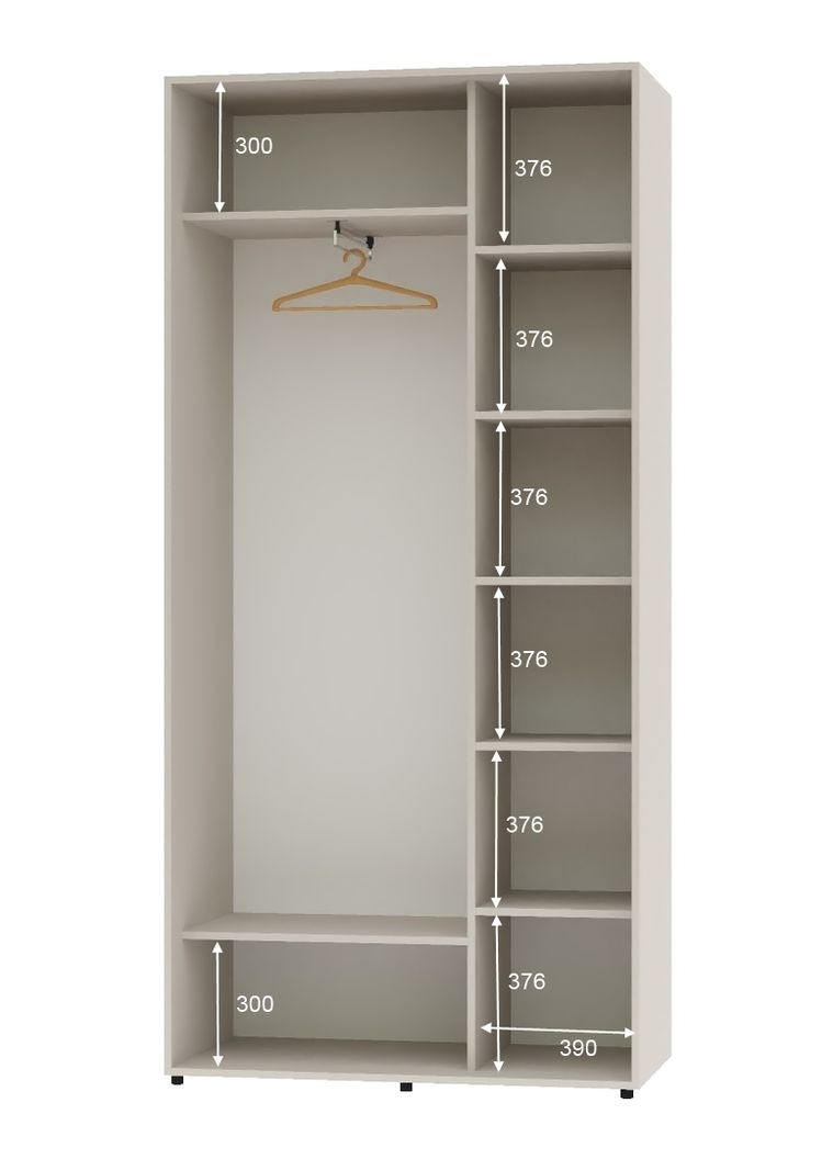 Шафа-купе дводверна 110*45*220 Кашемір Дзеркало/Дзеркало з піскострумним малюнком Алекса (360478897)