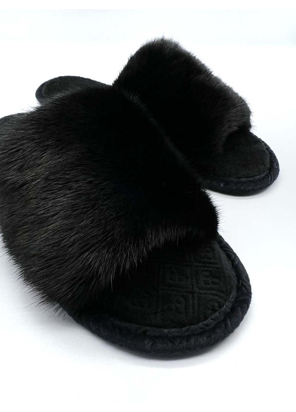 Черные домашние тапочки Family Story