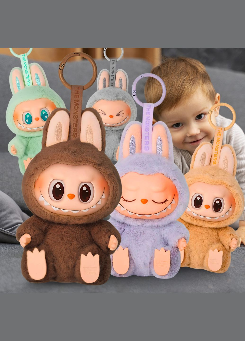 Плюшева іграшка-брелок сюрприз Labubu Лабубу HaveASeat/TheMonsters Серія №2 No Brand (341326025)