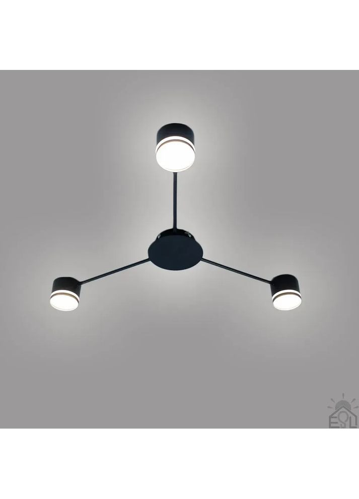 Люстра GUSTAV 3R 850x85 мм Чорна на 3 лампи GX53 ESLLSE (365650746)