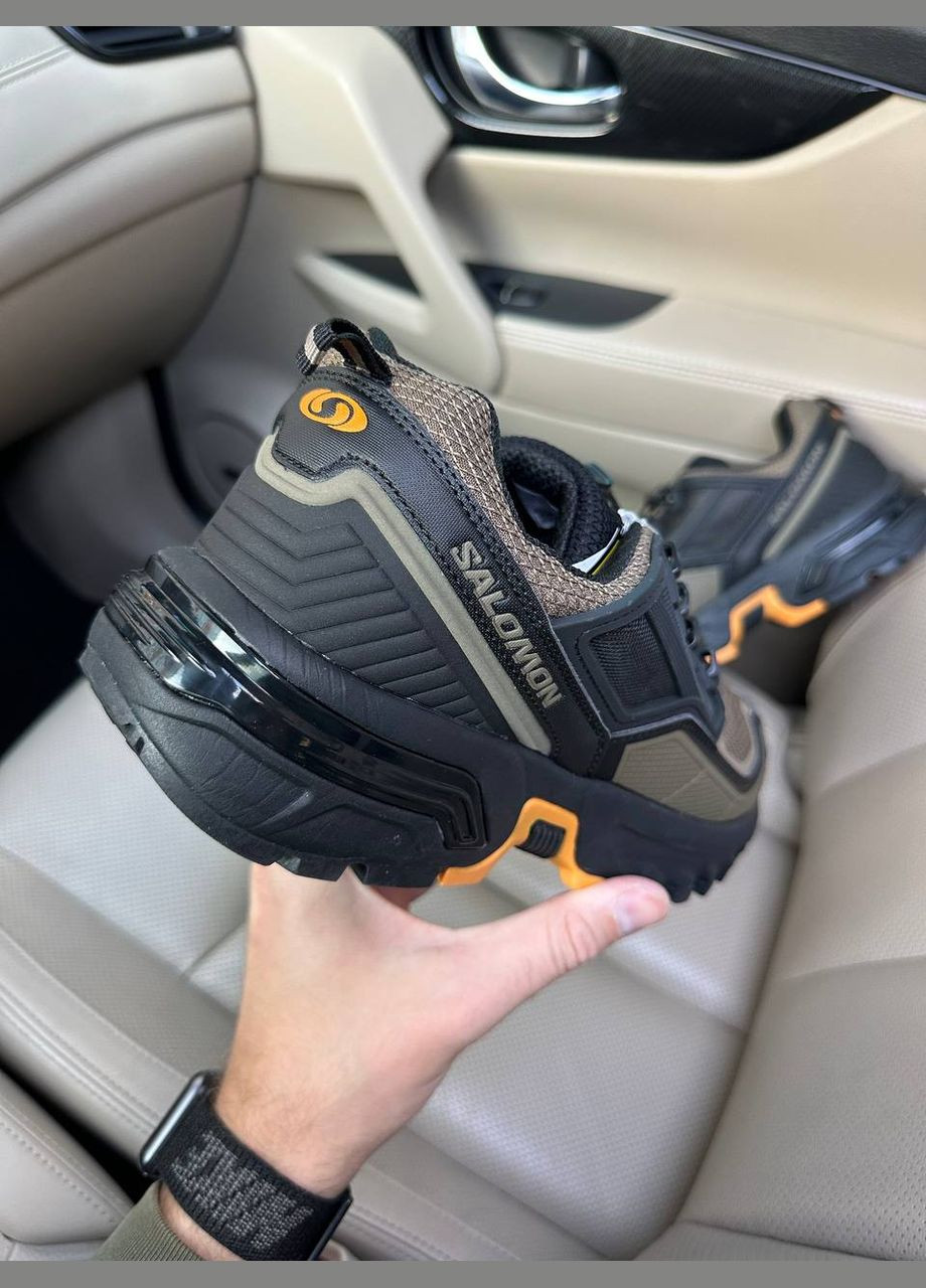 Оливковые (хаки) зимние кроссовки зимние мужские salomon acs winter gore-tex khaki termo | саломон acs хаки термо No Brand