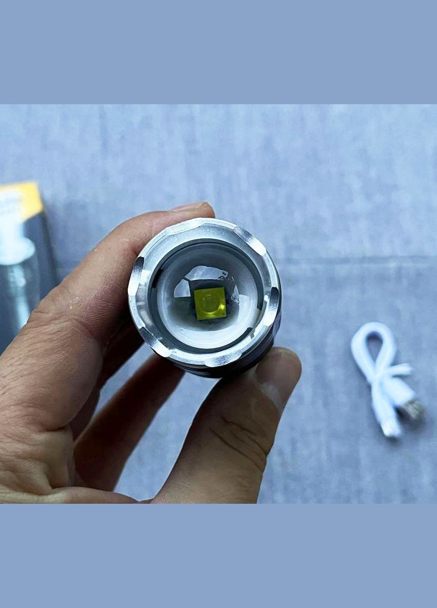 Ліхтар акумуляторний BL-P12-P50 кишеньковий потужний ліхтарик ручний з бічним світлом X-Balog (297332032)