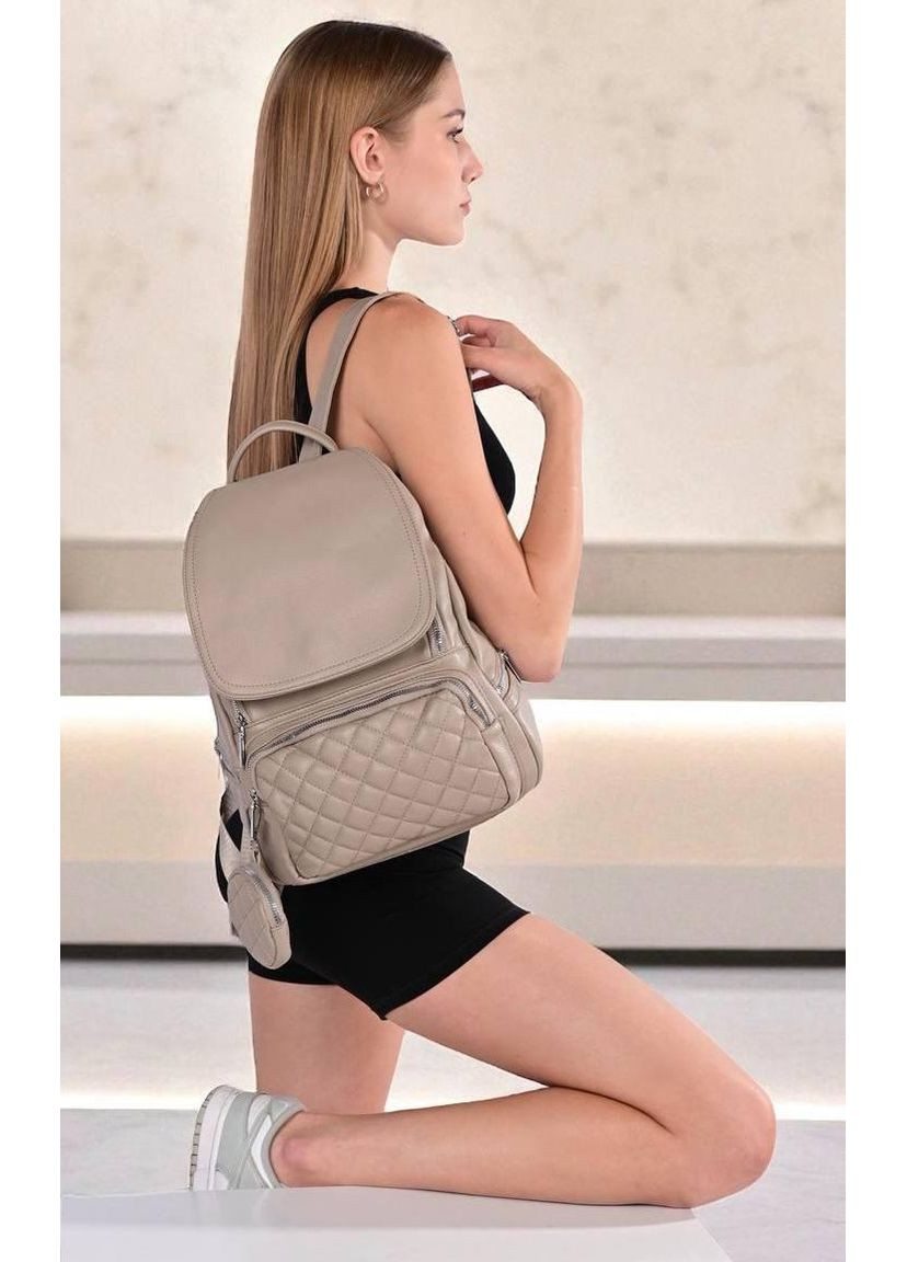 Рюкзак женский бежевый No Brand Рюкзак для міста (351850951)