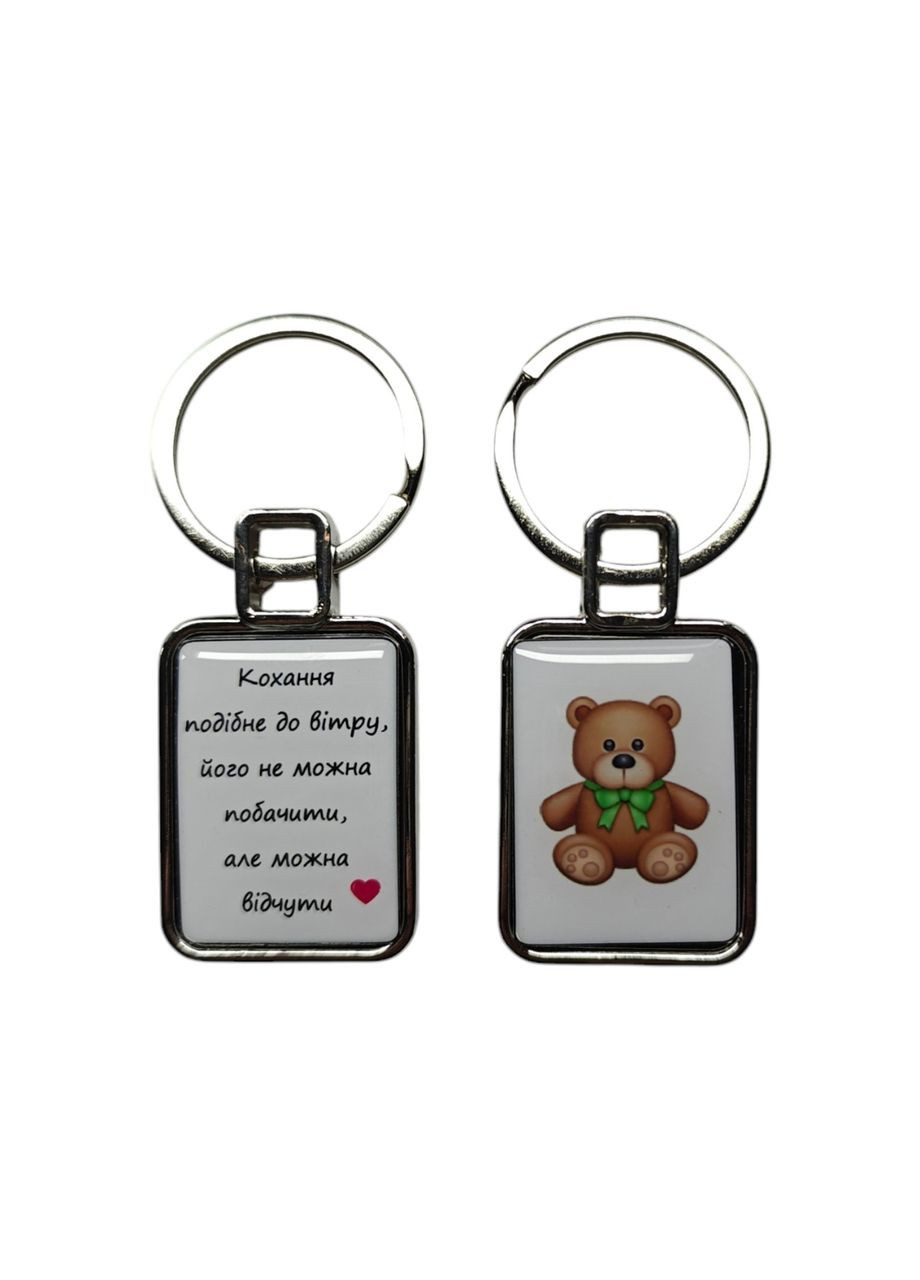 Брелок с фото и текстом (двухсторонний), медведь, смайлики. No Brand (339058362)