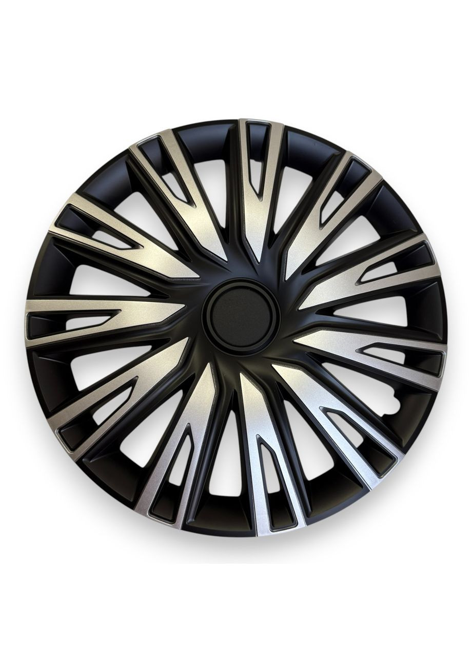 Колпаки на колеса R15 Copra Silver Black с логотипом Peugeot комплект 4 штуки. колпаки на диски Р15 Копра Сильвер Блэк No Brand (364958915)