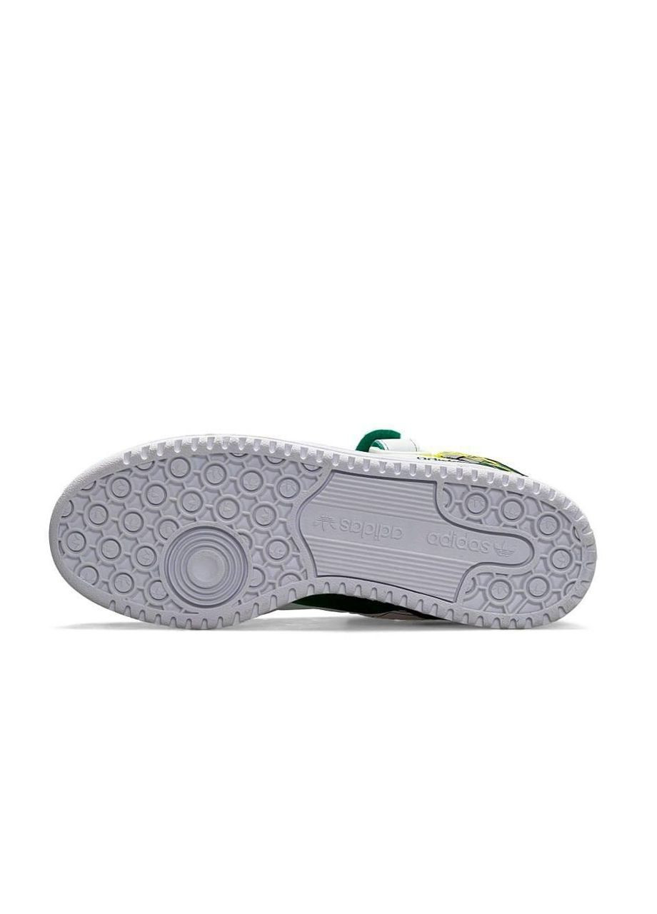 Серые демисезонные кроссовки мужские adidas forum 84 low white green адидас форум 84 No Brand