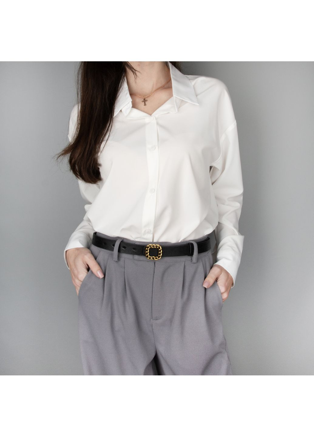 Ремінь шкіряний жіночий НС-2539 (110 см) чорний HandyCover (366062740)